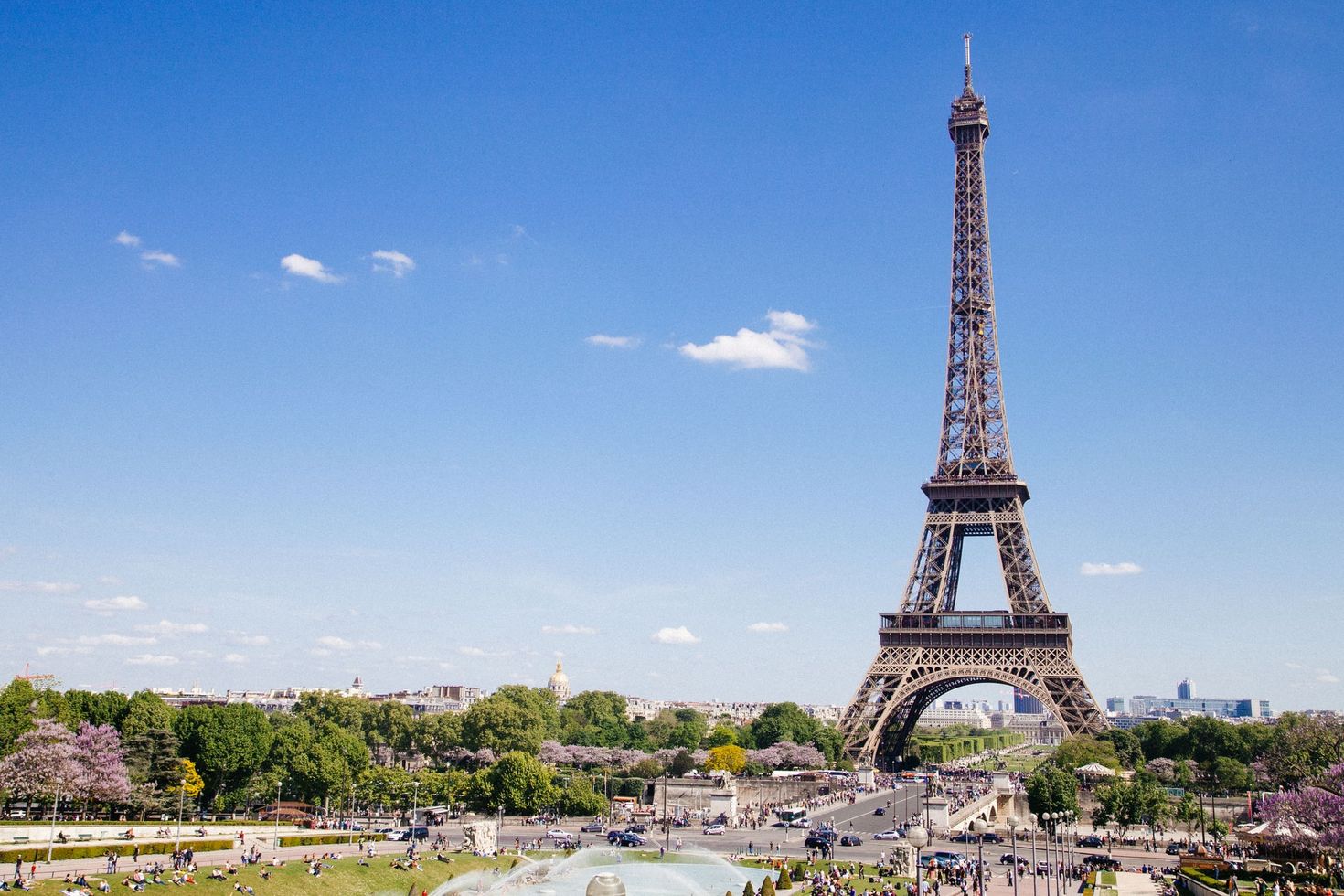 Paris during spring in France