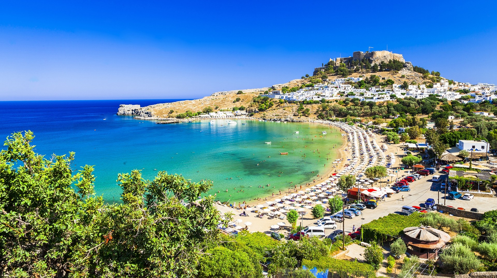 The island of Rhodes in southeastern Greece Rhodes, the largest and most popular island of Dodecanese, best time to visit Greece.