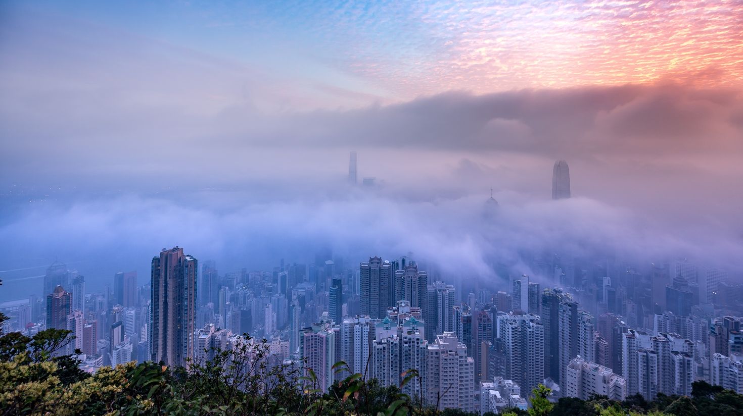 Misty season in Hong Kong