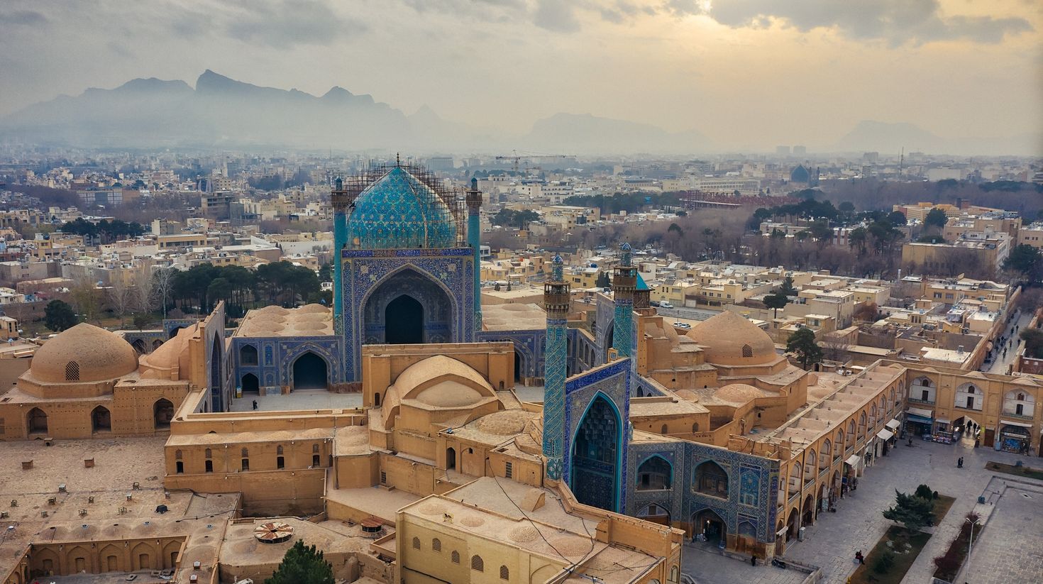 The aerial view of Naqsh-e Jahan Square in Isfahan