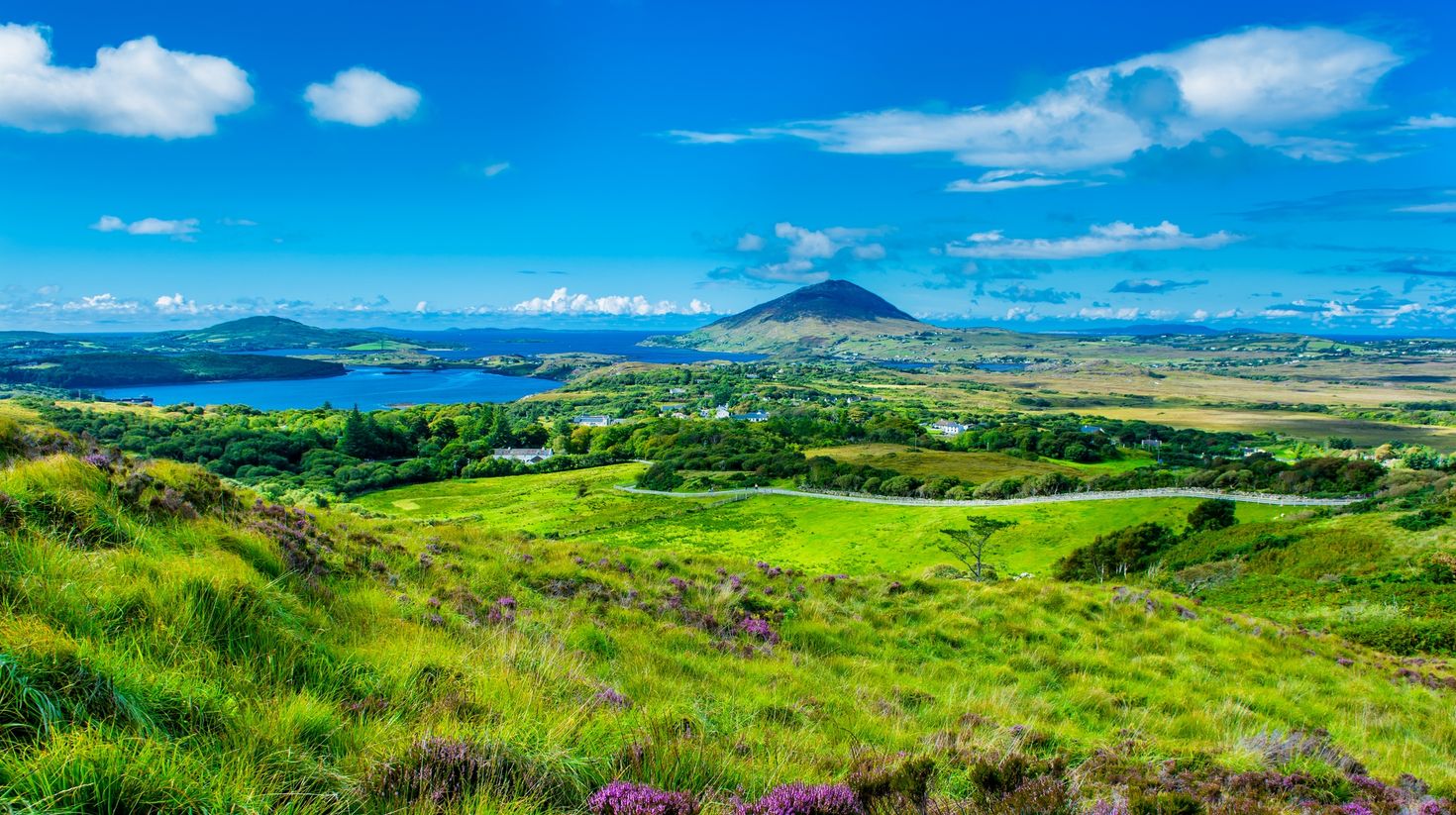 Connemara a mountainous coastal region of Galway