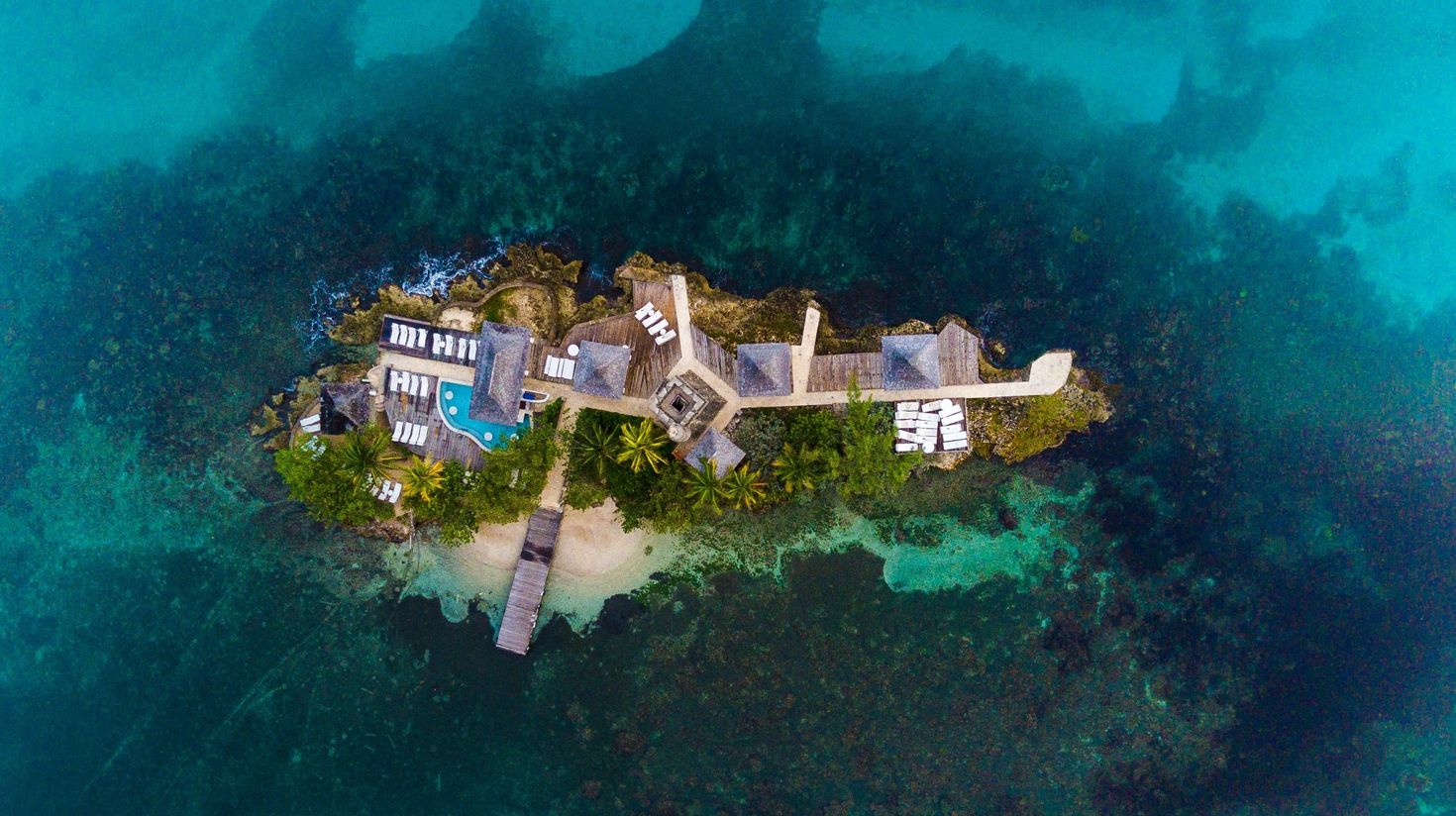 A bird's eye view of Tower Isle in Jamaica. 