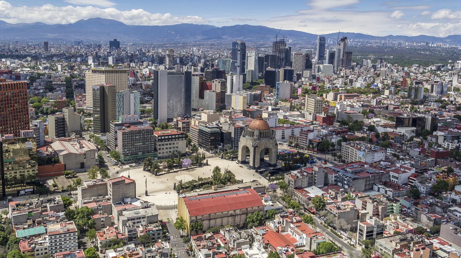 Aerial view of Mexico City