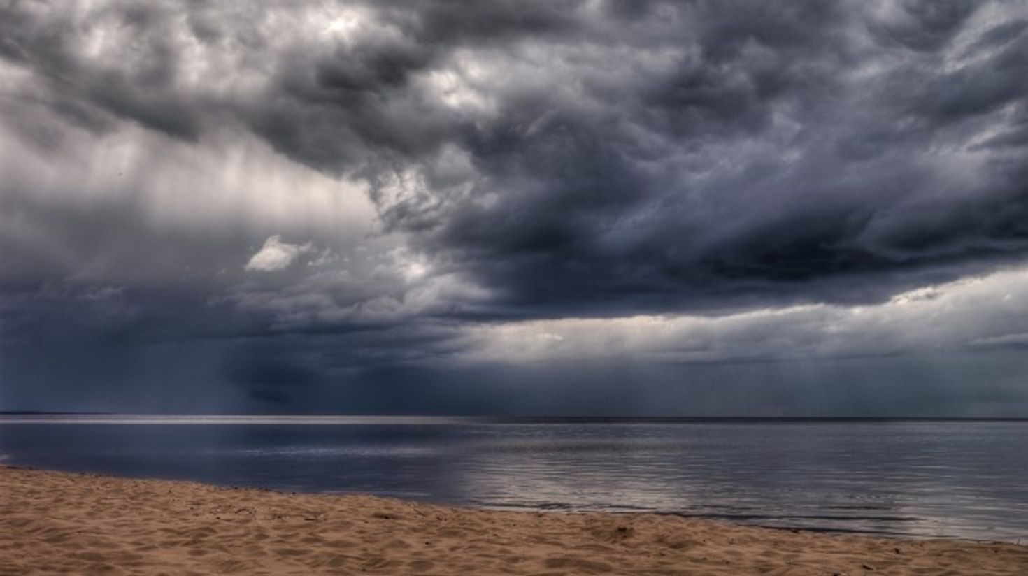 Storm clouds over the Indian ocean in Zanzibar