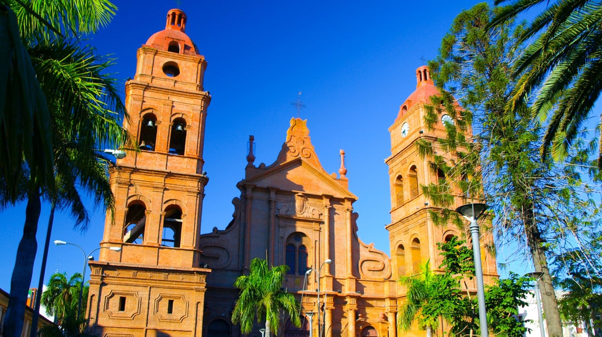 Roman Catholic Archdiocese with a clear sky in Bolivia in March.