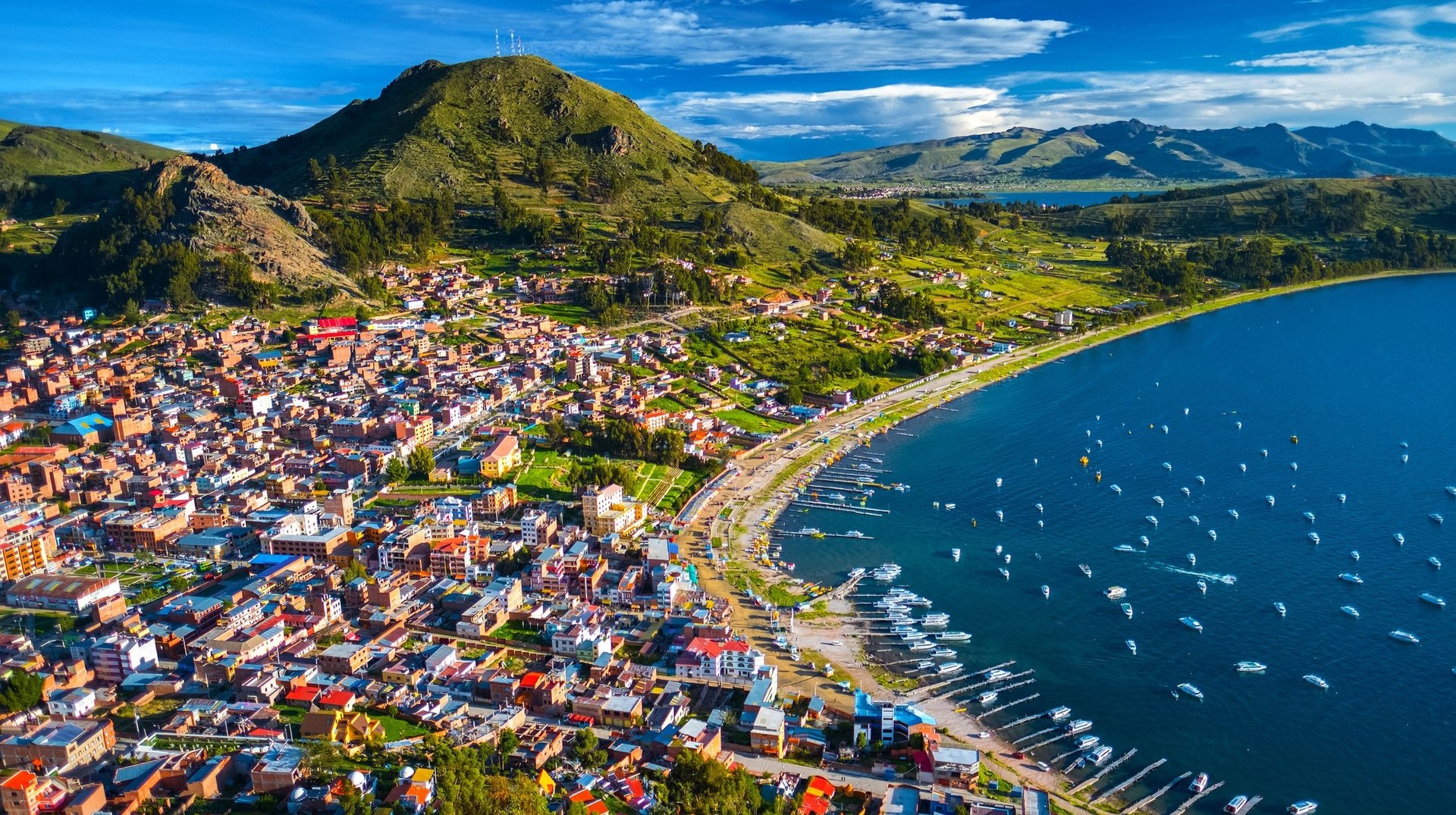 Visit Copacabana on the shore of Lake Titicaca, Bolivia during 3-week stay