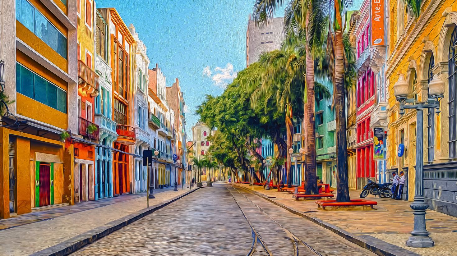 Recife Bom Jesus Street, Brazil