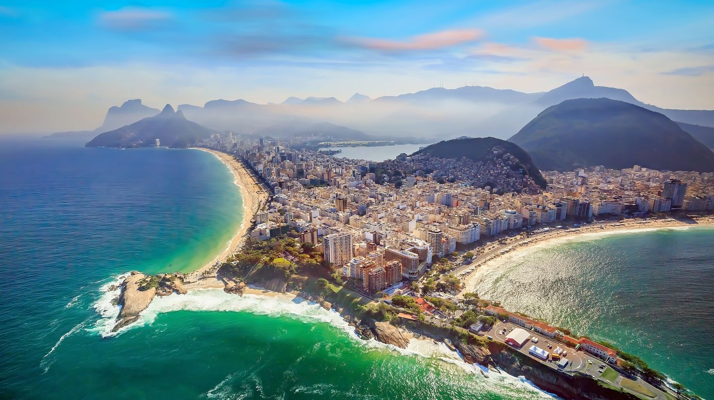 Copacabana Beach and Ipanema beach, Brazil