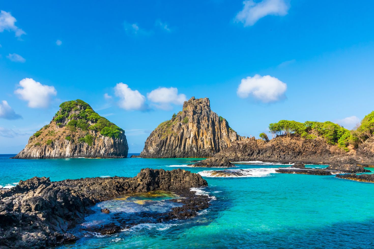 Morro dos Dois Irmaos in Fernando de Noronha, Brazil