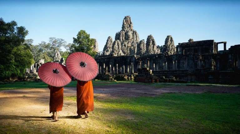 Take a tour of ancient Khmer temple ruins during your 9 days in Cambodia.