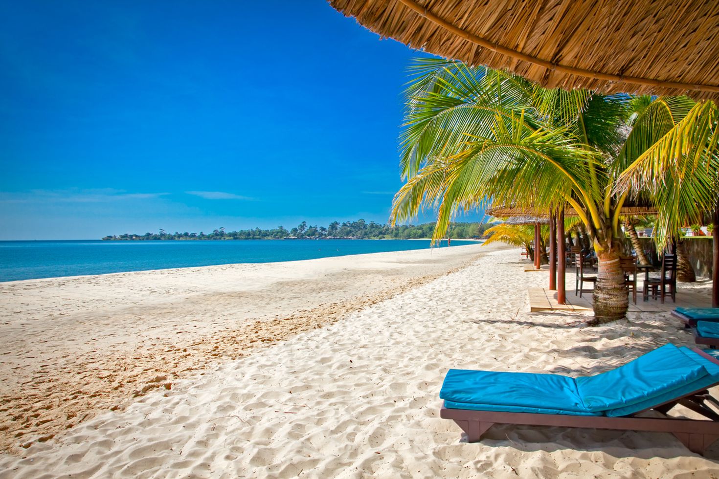 Beautiful tropical Sokha beach in Sihanoukville, Cambodia
