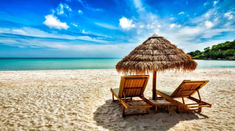 The perfect beach weather in Cambodia in February.