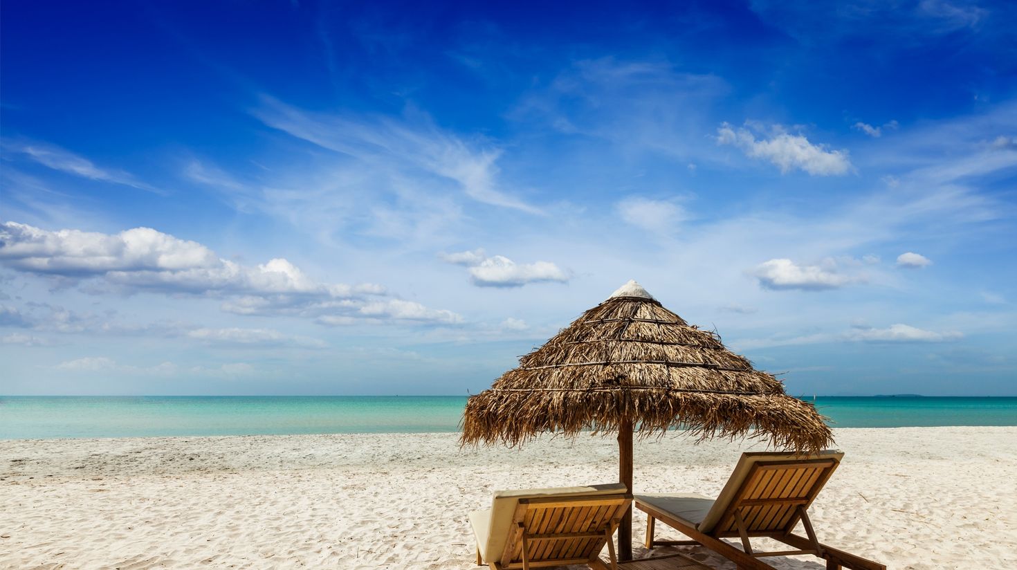 The perfect weather in Sihanoukille beach during June in Cambodia.