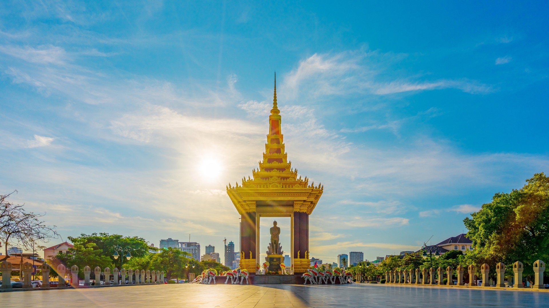 When spending one week in Cambodia, be sure to sightsee the famous landmarks of Phnom Penh including The Norodom Sihanouk Memorial accompanied by a local guide. The Norodom Sihanouk Memorial visited when spending one week in Cambodia.