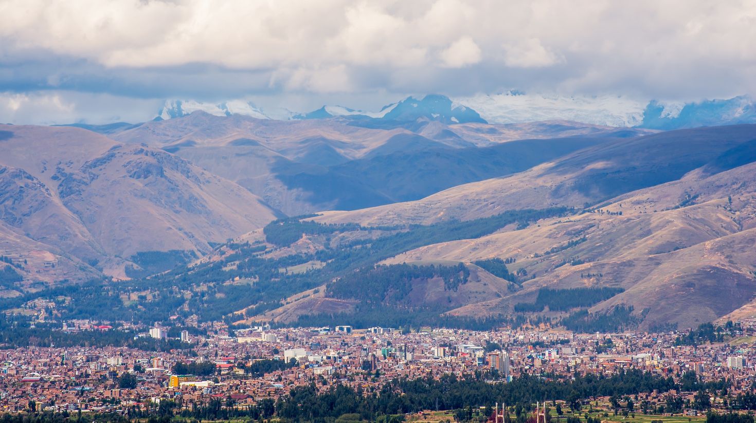 Aerial view of Huancayo the capital city of the province of Huancayo