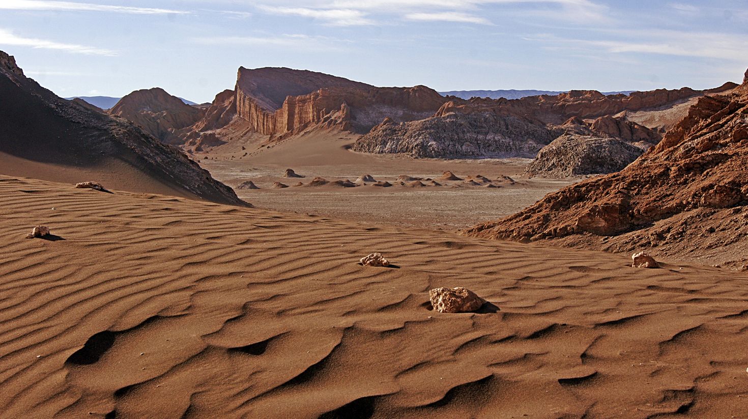 The dry weather in Atacama Desert in Chile during March.