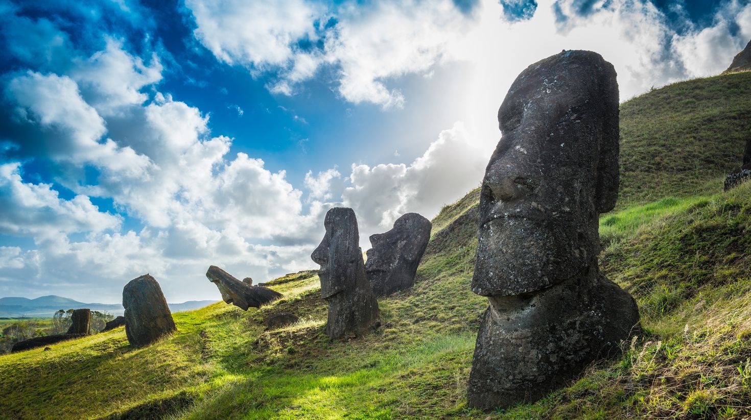 Moai statues at Rano Raraku, Easter Island