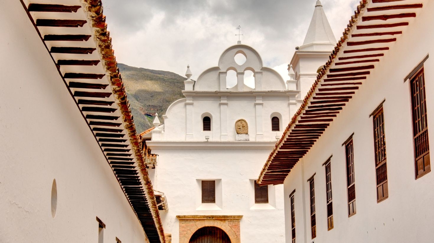 Picturesque  Villa de Leyva in Colombia in May