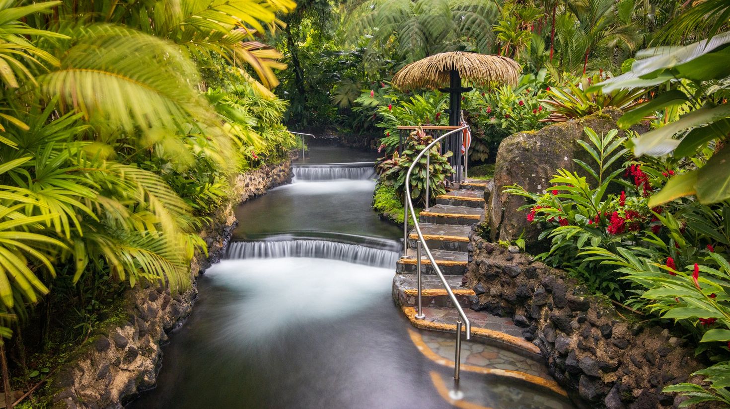 Hot spring of Tabacon, Arenal Volcano National Park.
