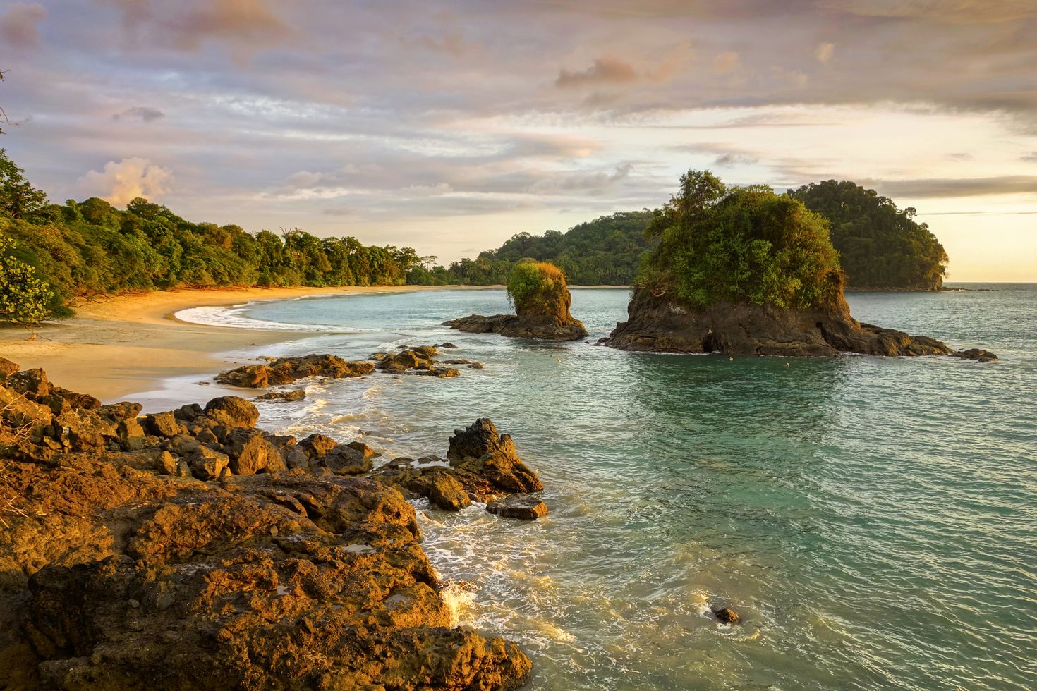 Sunset View of Playa Espadilla Beach in Costa Rica