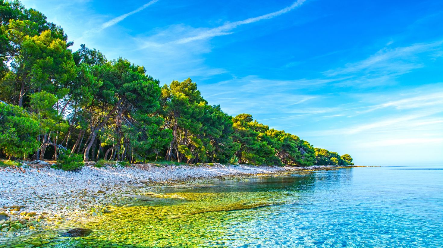 Enjoy a picturesque view of the seashores in Pula in Croatia in August.
