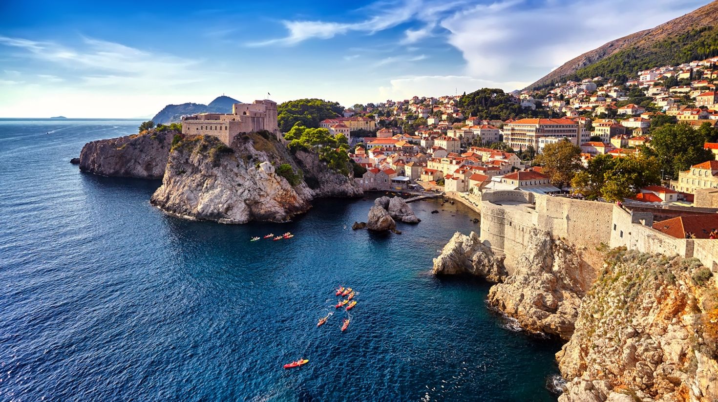 Majestic view of Dubrovnik&rsquo;s Old Town, with its orange rooftops houses