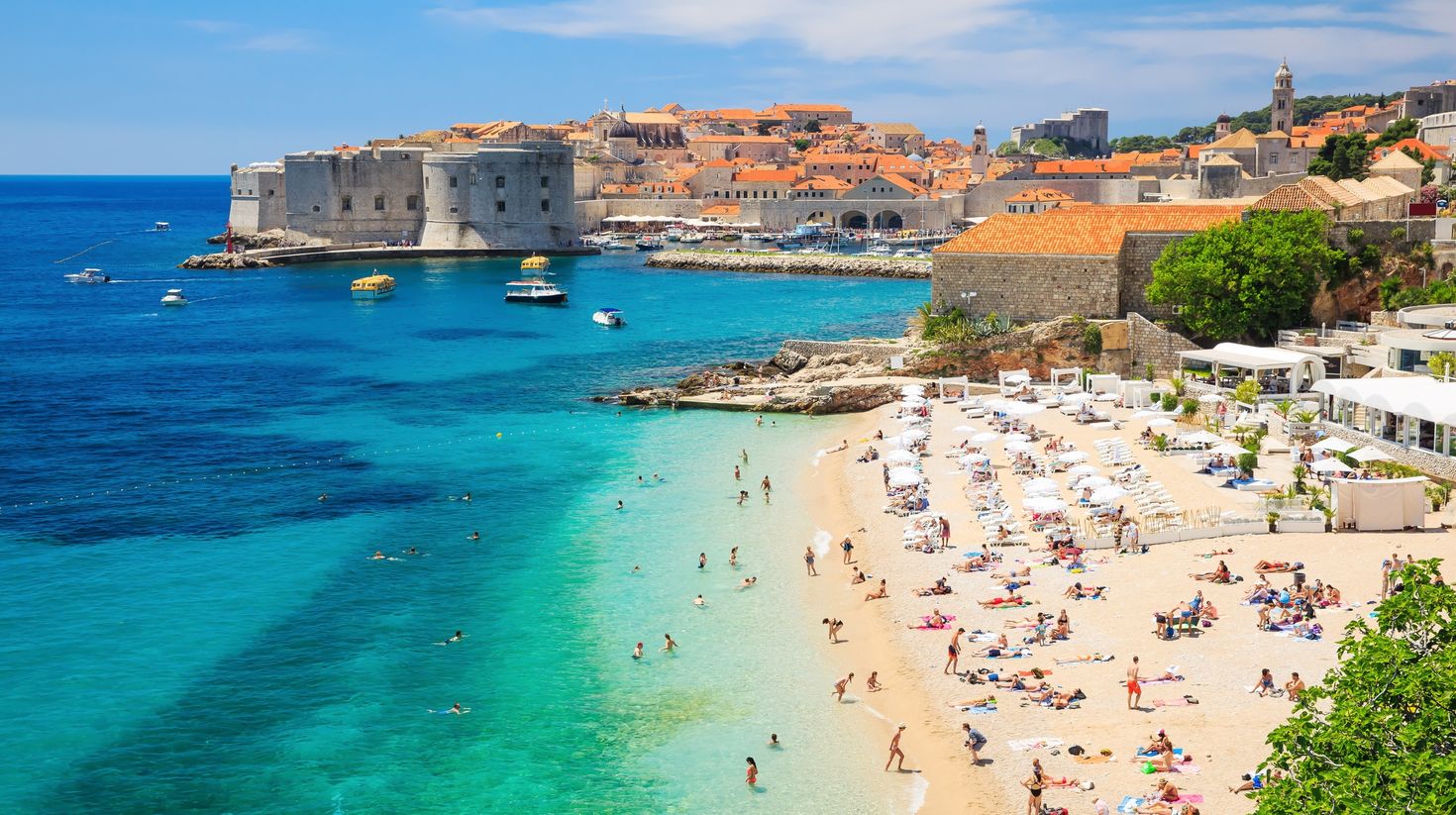 The Adriatic Sea has amazing weather to go for a swim.