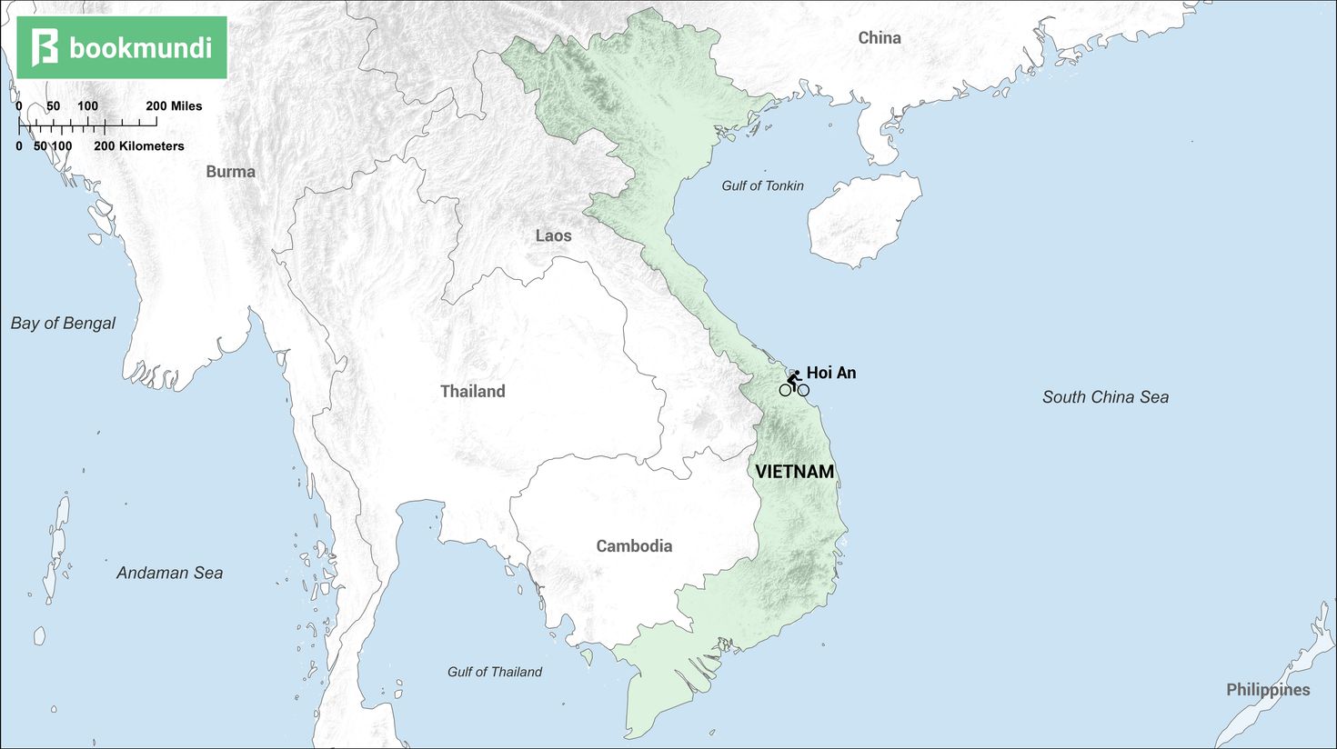 cycling in Vietnam Hoi An map cycling in Vietnam Hoi An map
