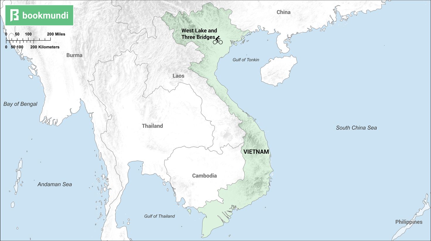 cycling in Vietnam West Lake map cycling in Vietnam West Lake map
