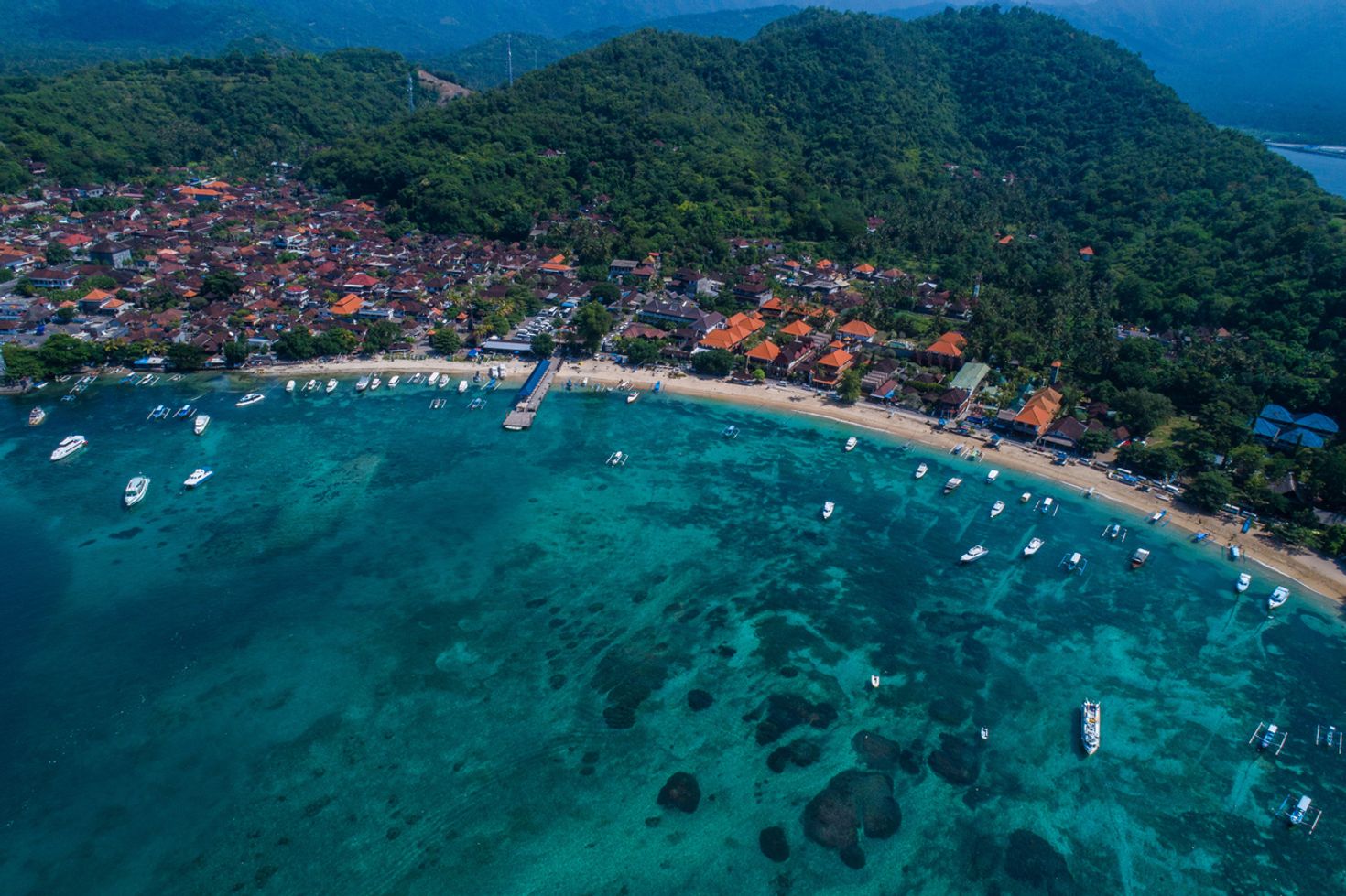 Padang Bai has great spots to go diving in Bali just off the shore.