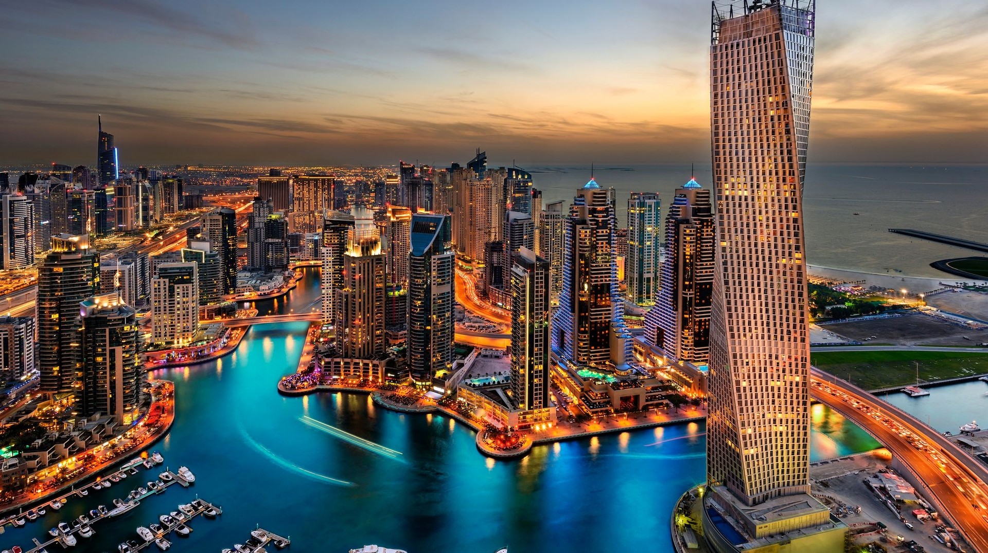 Spend two week in Dubai lodging at a skyscraper that boasts the most beautiful view of the Dubai Marina. Dubai Marina, from a high view, is a must-see when spending two weeks in Dubai.