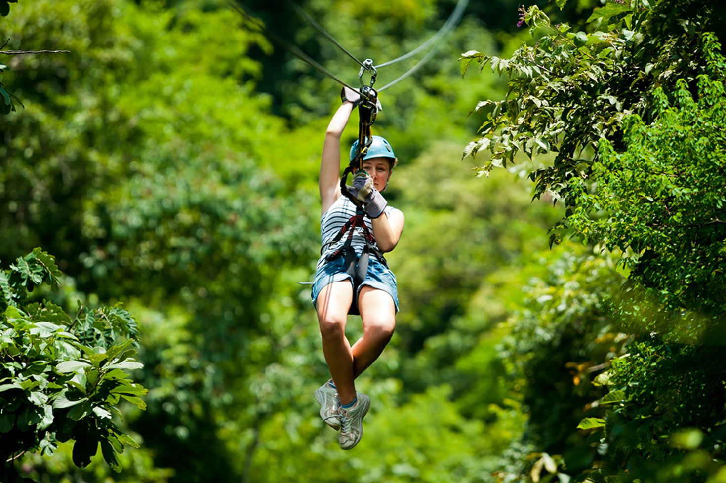 Eco tourism in Costa Rica zipline