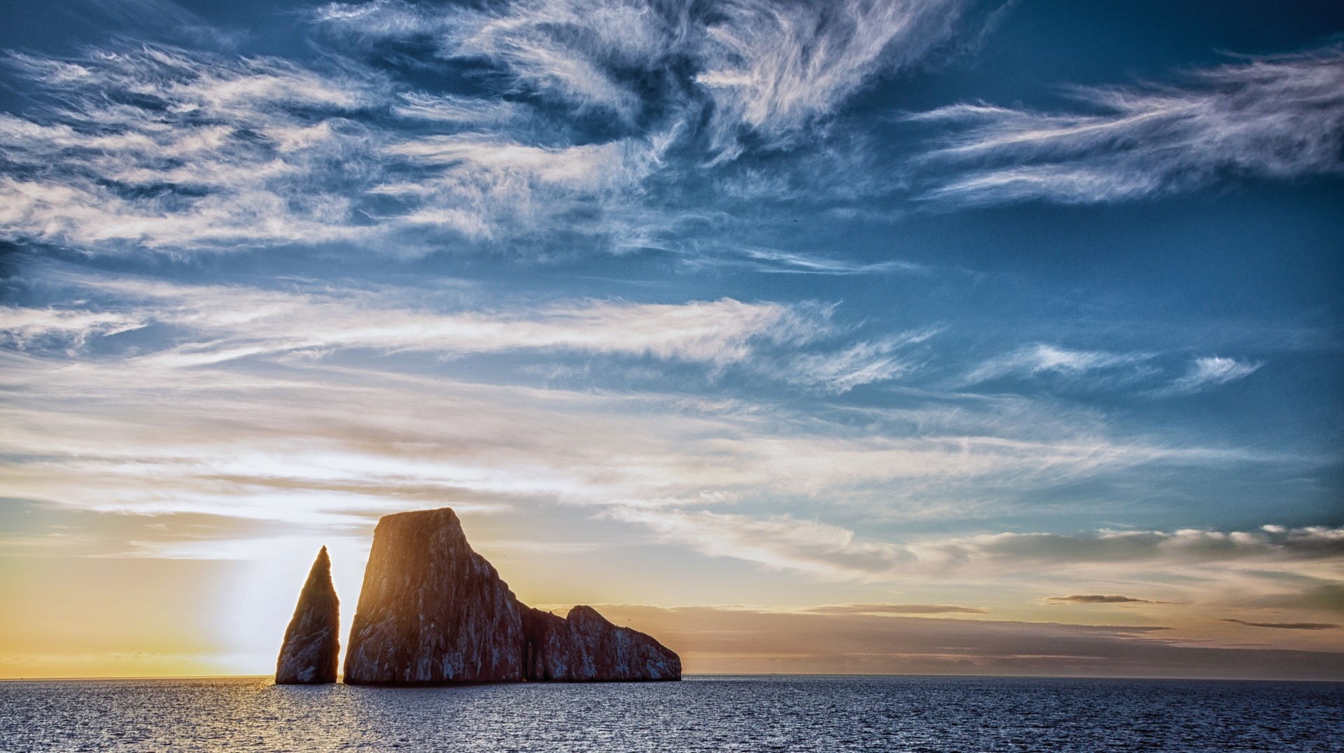 Explore the outdoors in Galapagos Islands in Ecuador. Watch the sunset at Kicker Rock in Ecuador in February.