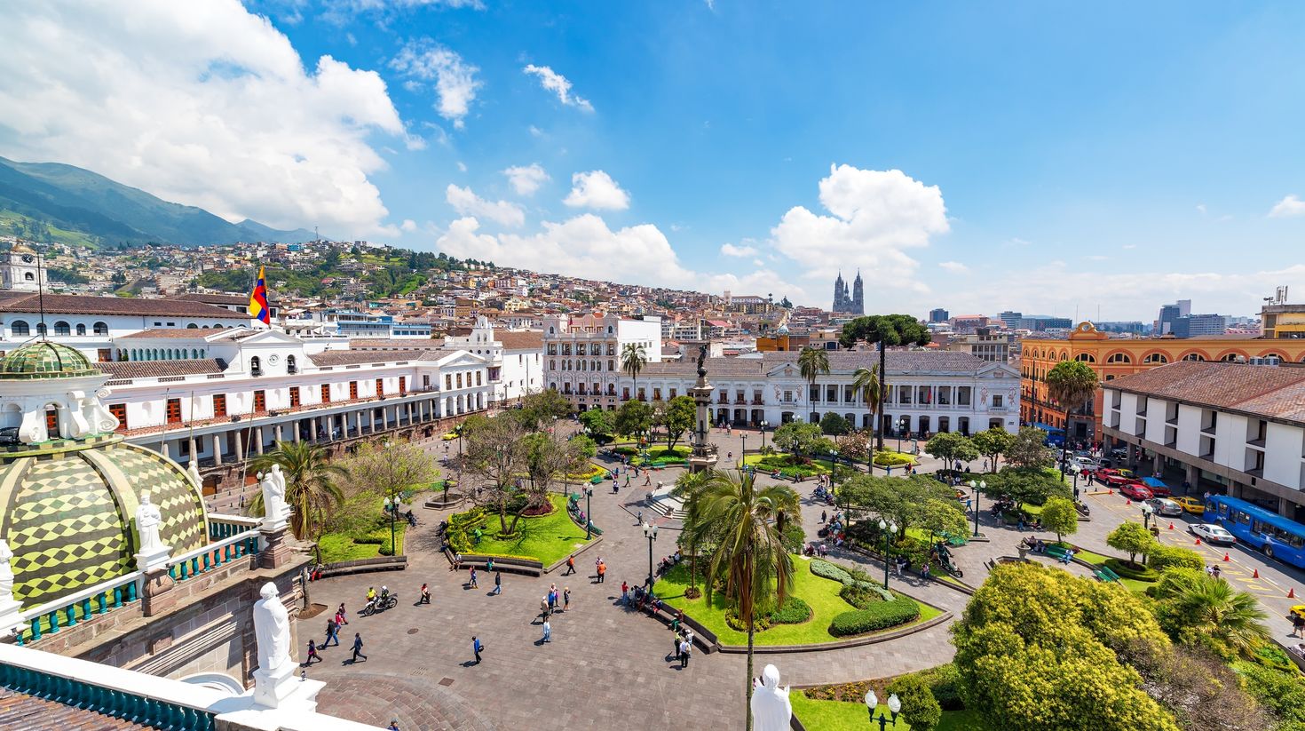 Visit Plaza Grande because Quito experiences good weather in July.