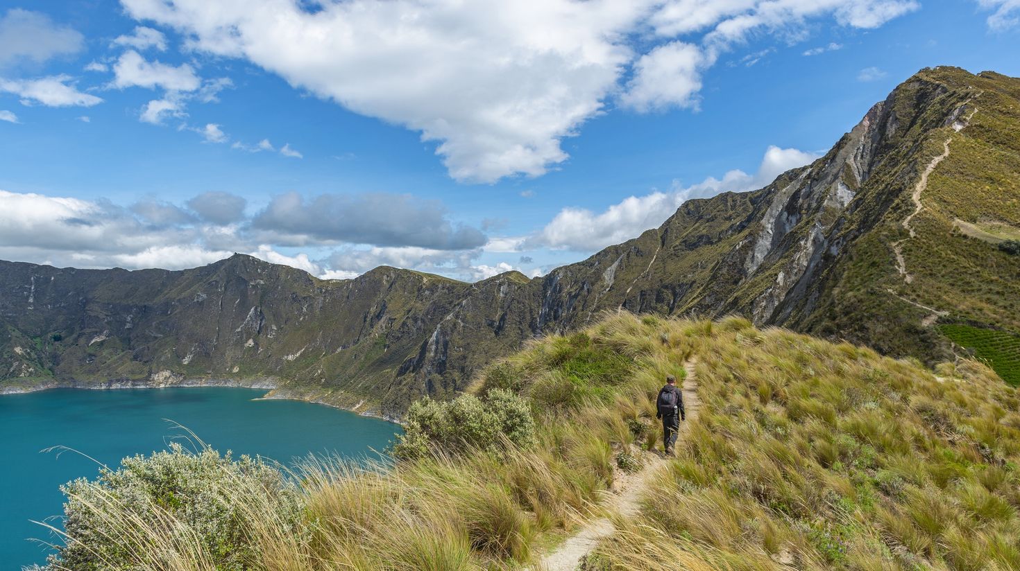 Follow the hiking trails in Ecuador in June.
