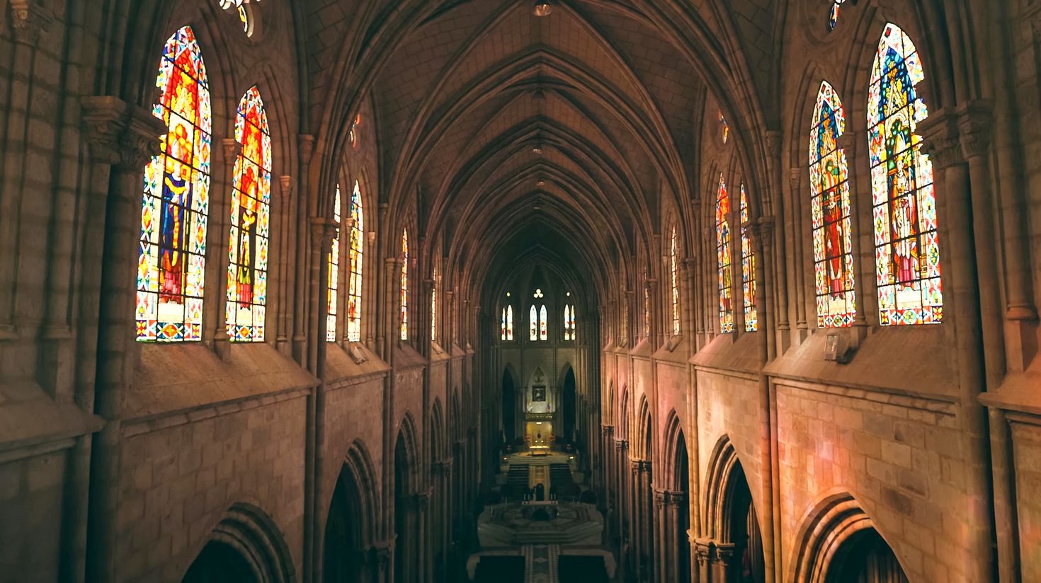 Visit Bas&iacute;lica del Voto Nacional church in Quito and see the high ceilings.