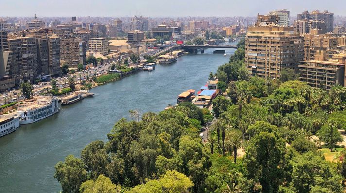 Cairo, the capital of Egypt is set on the Nile River