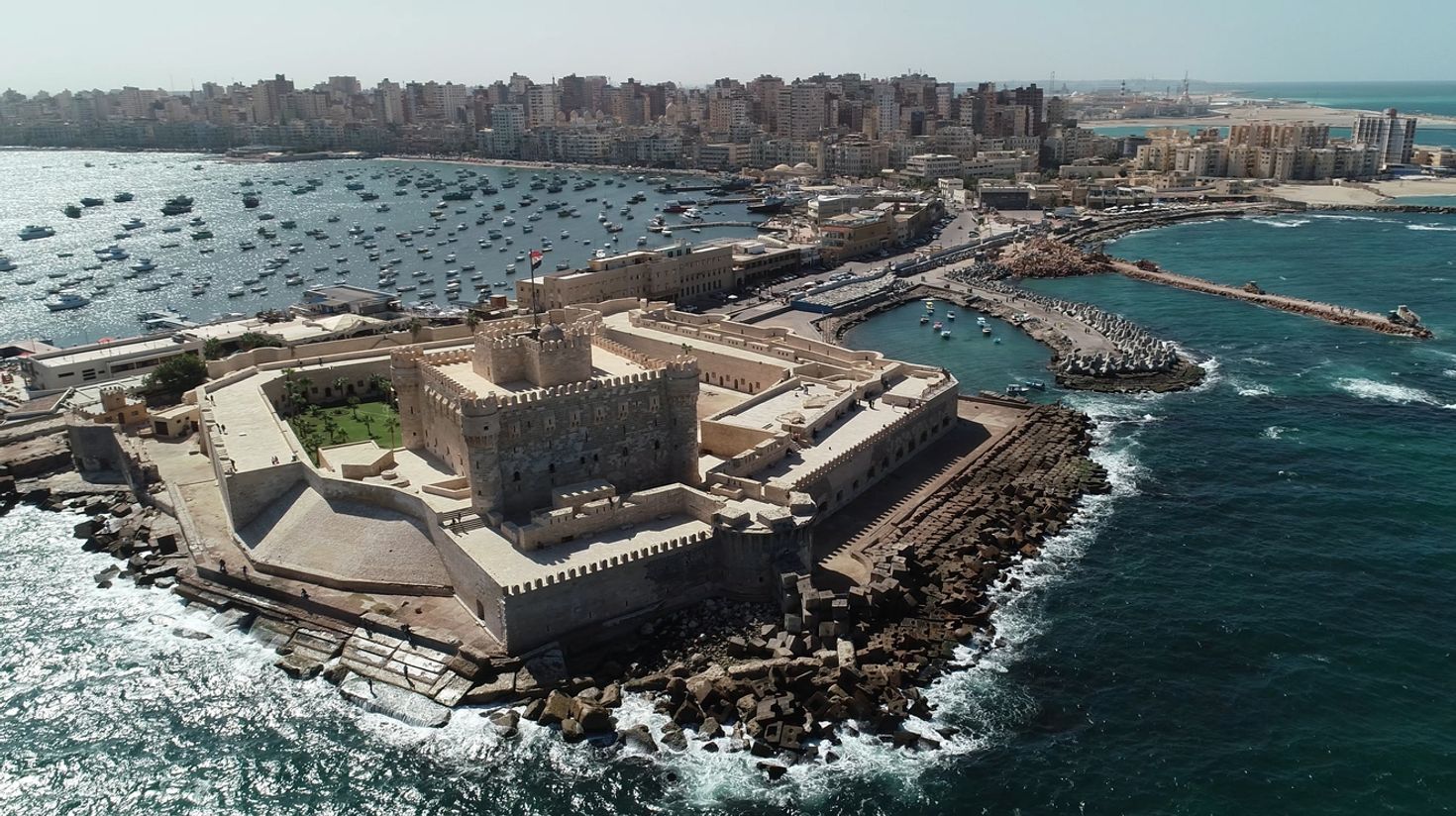 You can explore The Citadel of Qaitbay while touring Alexandria in June.