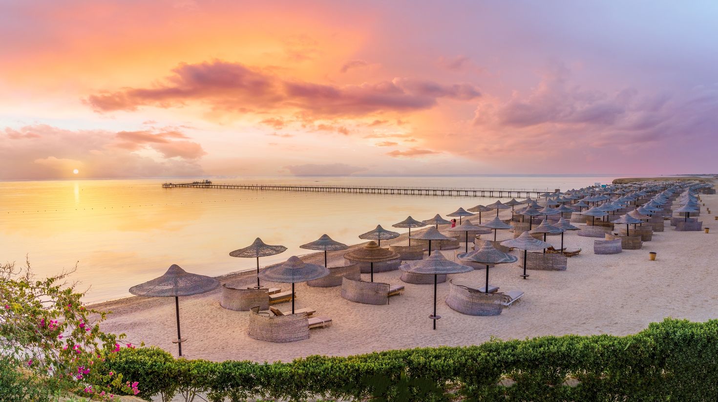 Landscape with Three Corners Fayrouz beach resort while visiting Egypt.