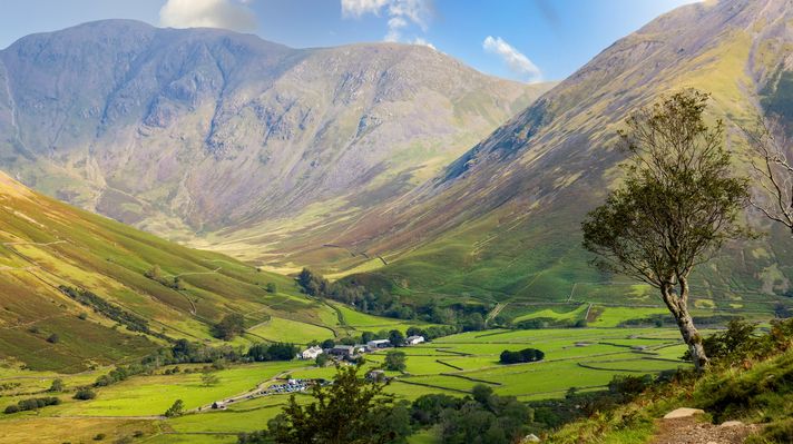 Stunning view of the Lake District, England, in June.