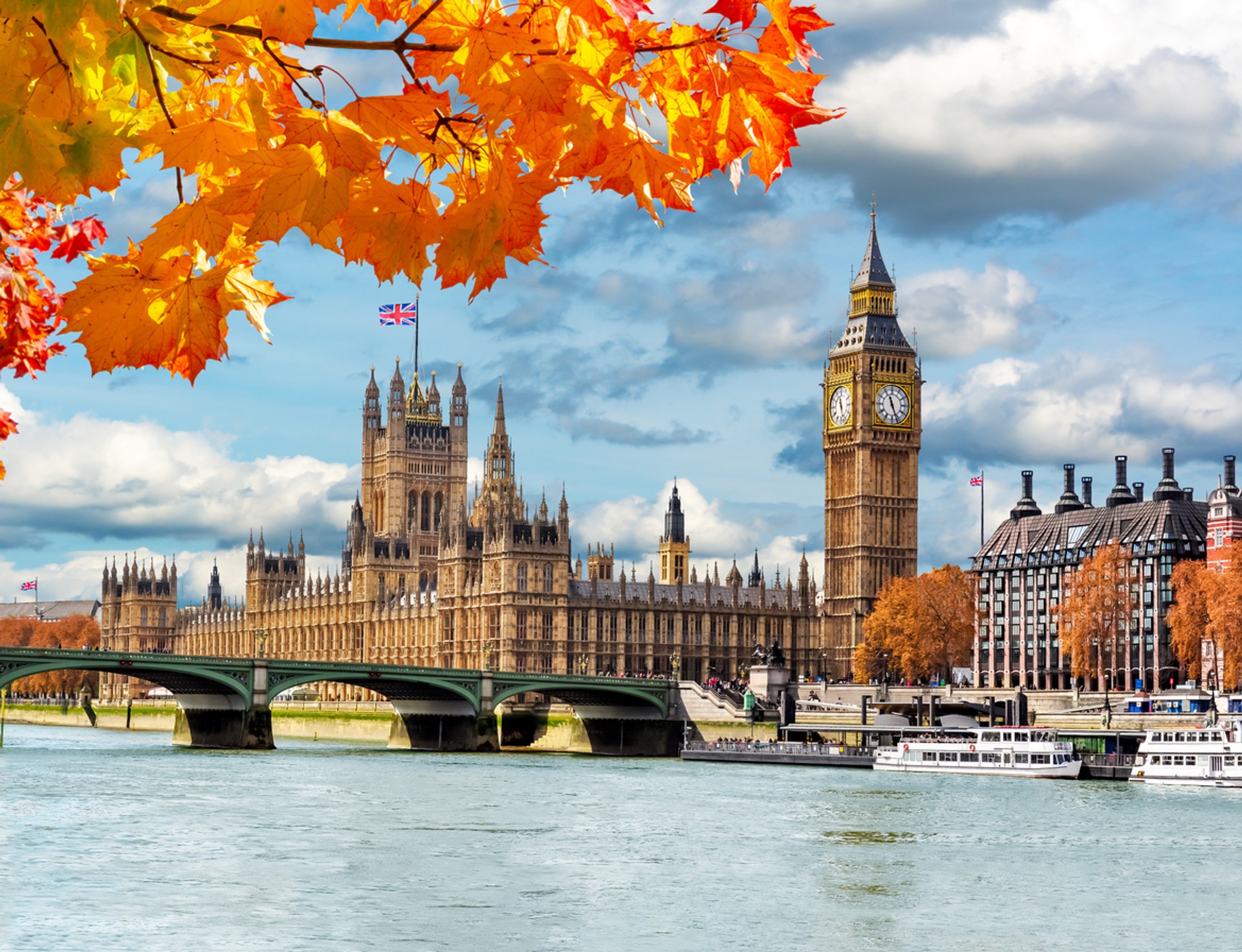England in October experiences brown-hued leaves and enjoys the Autumn cool breeze.