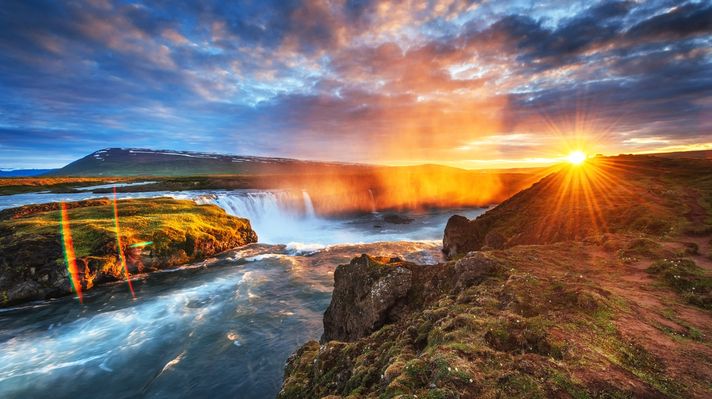 Sunset in Snaefellsnes peninsula in Iceland