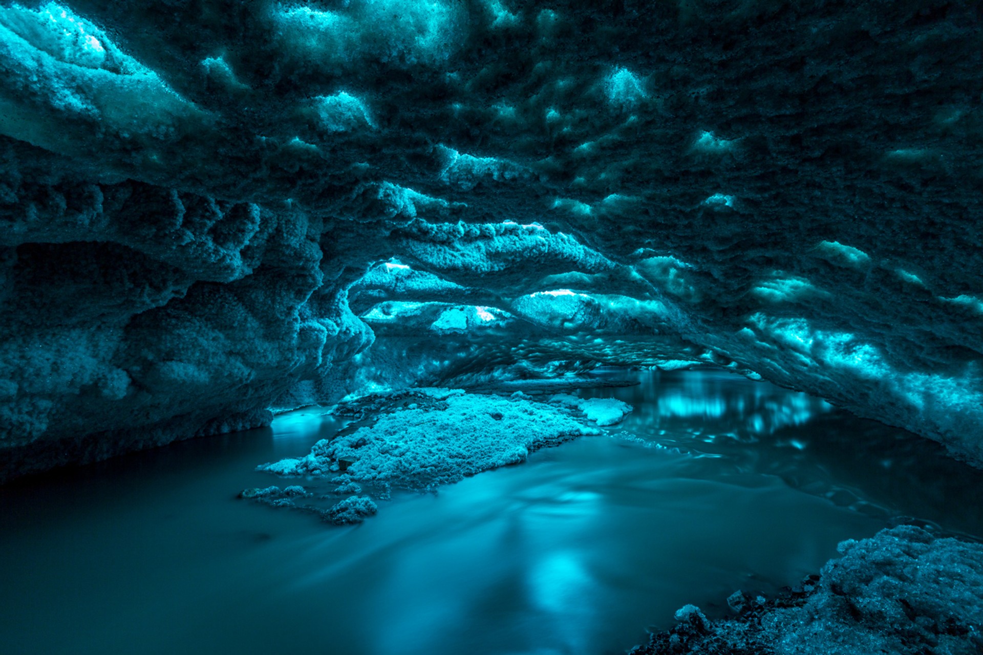 Vatnajokull glacier covers about 11% of Iceland's total land area, creating a lot of room for ice caves to form Vatnajokull ice caves are nature's wonder that return every year