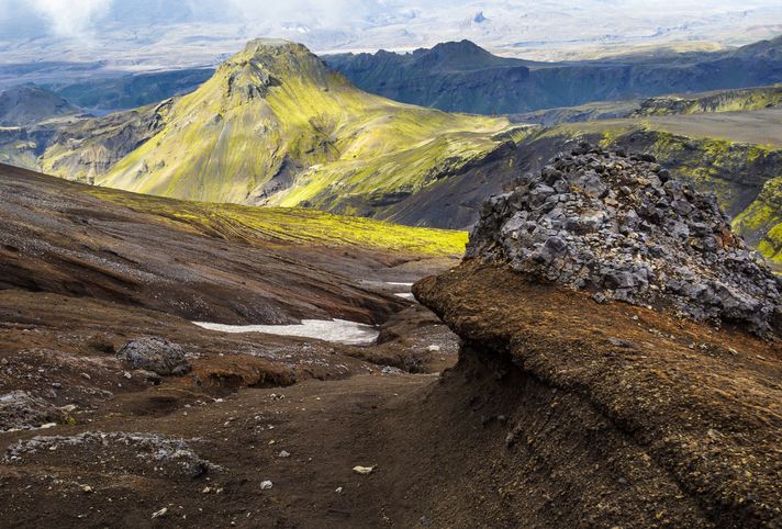 lava fields on the Fimmvorduhals hike