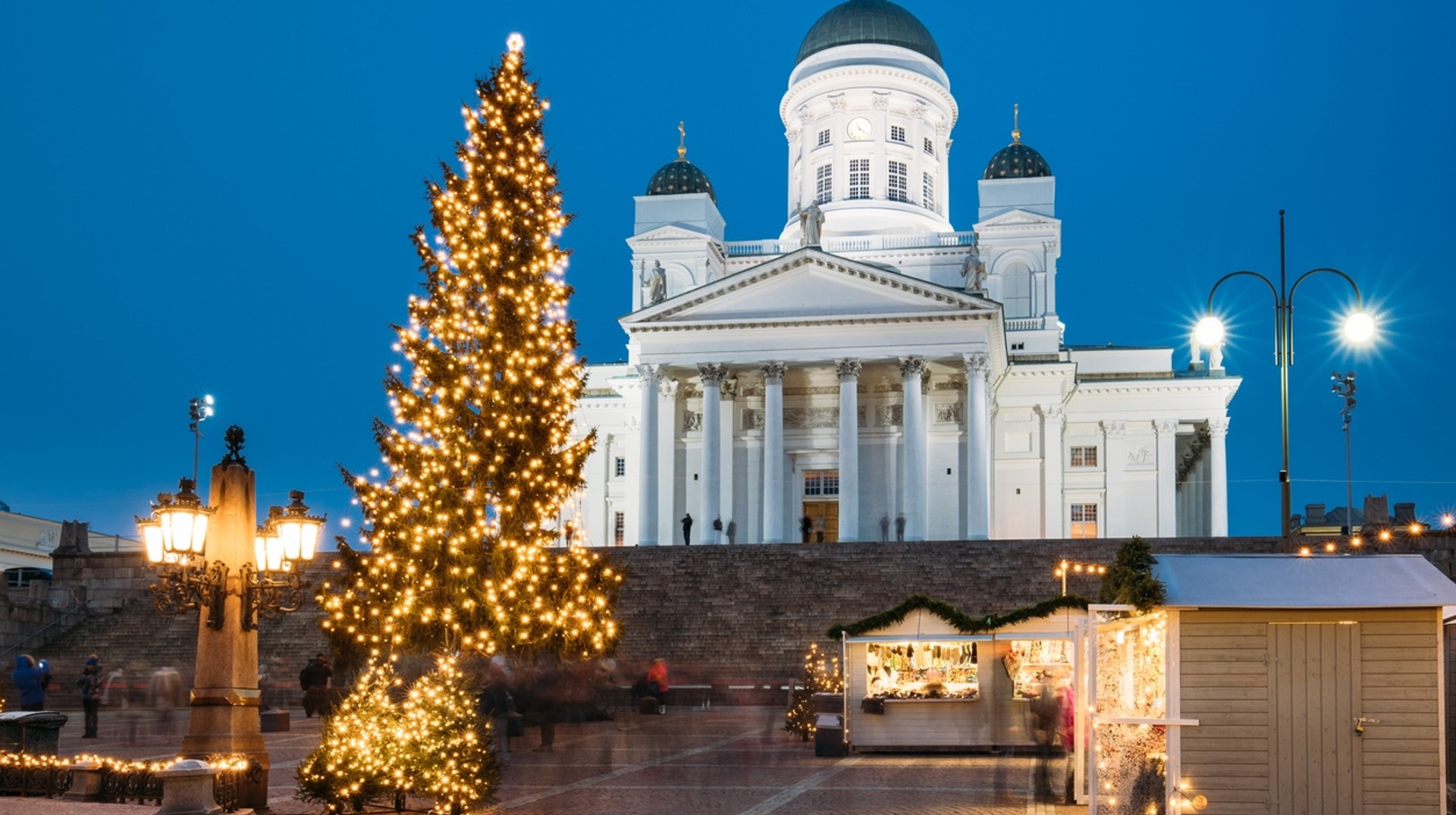 Christmas in Helsinki, Finland in December.