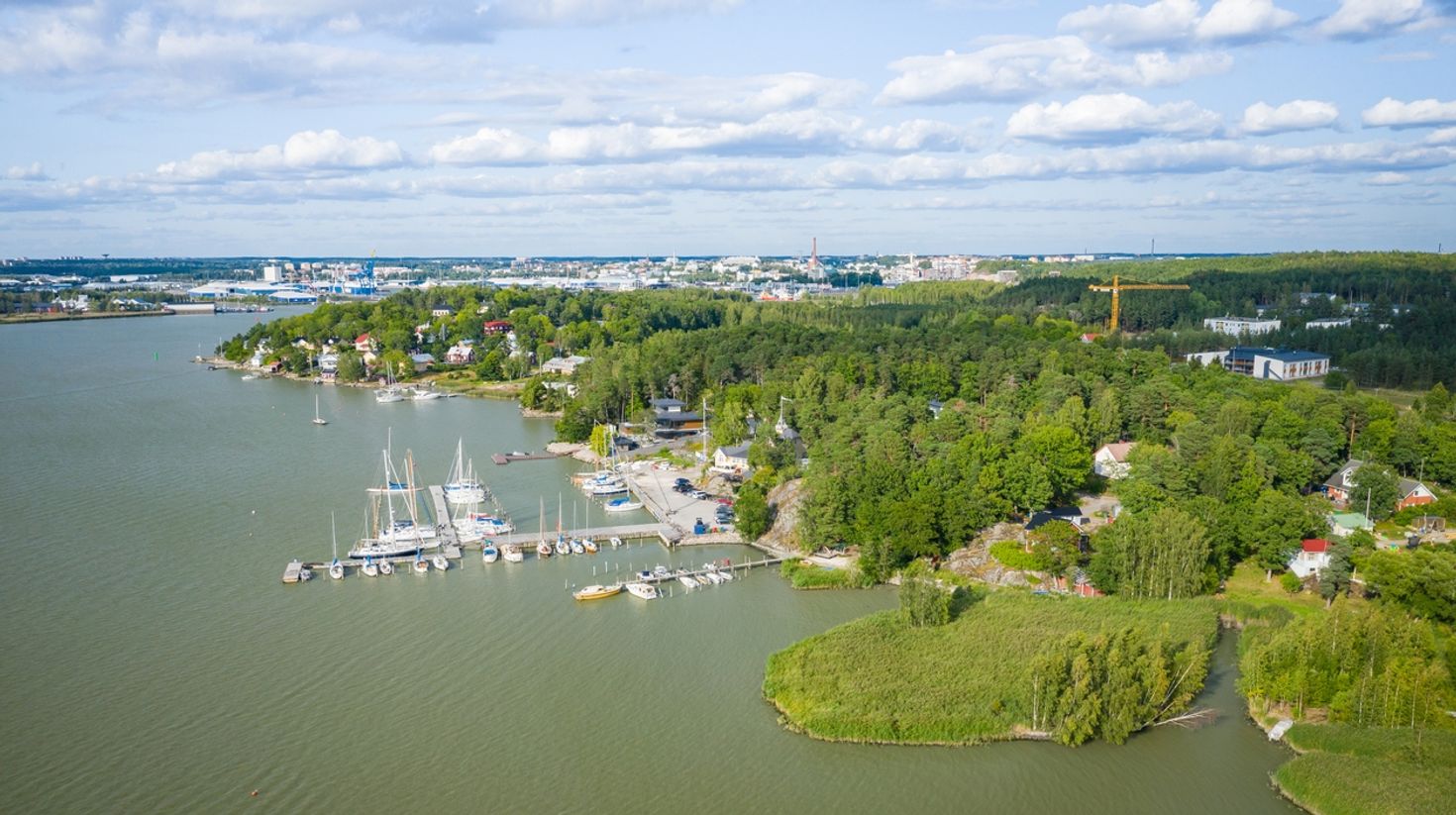 Aerial view of Ruissalo island.