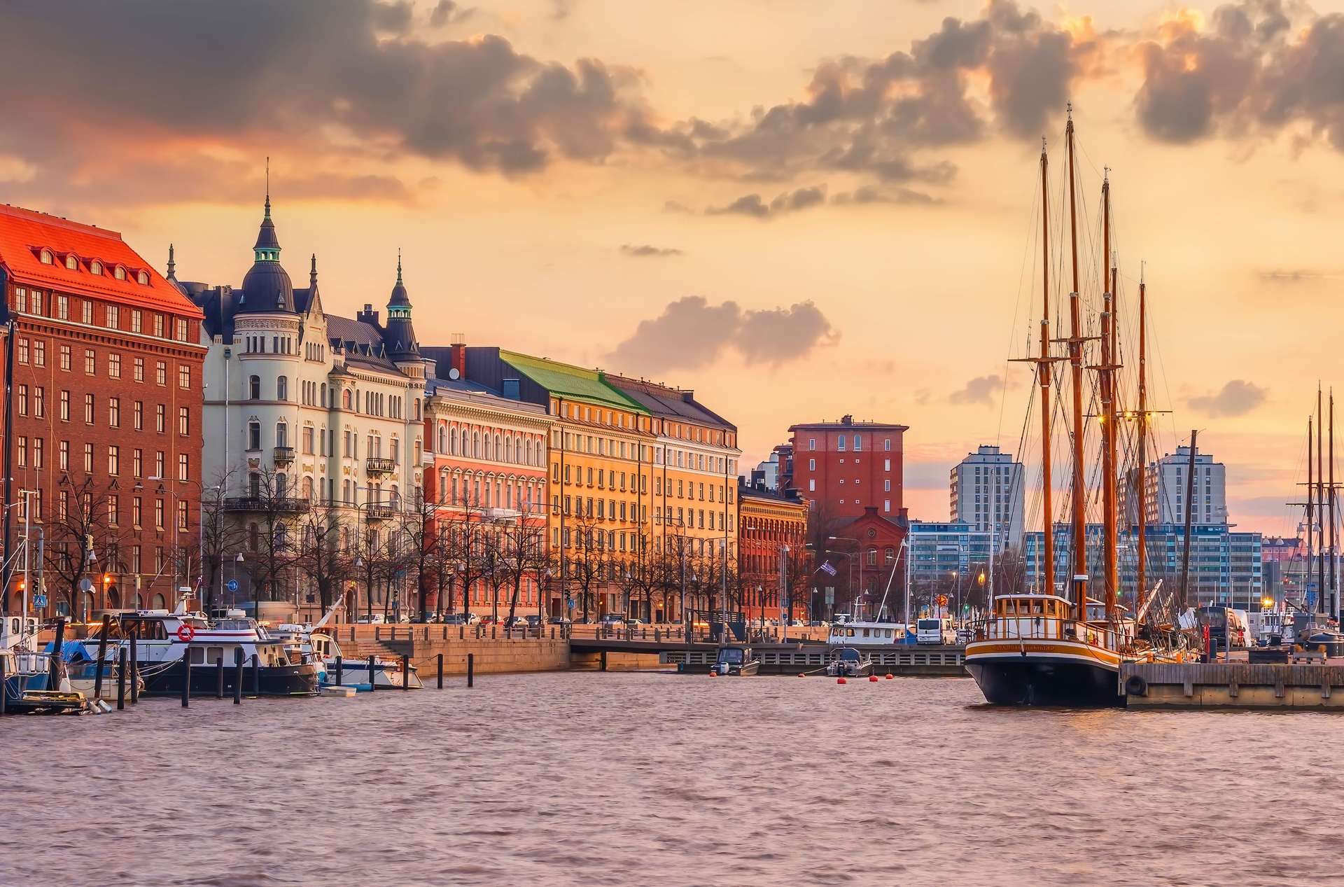 Helsinki city skyline, cityscape of Finland