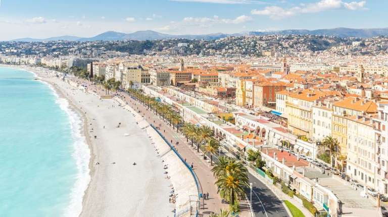 Explore the Promenade des Anglais along coast of Nice during 9 days in France