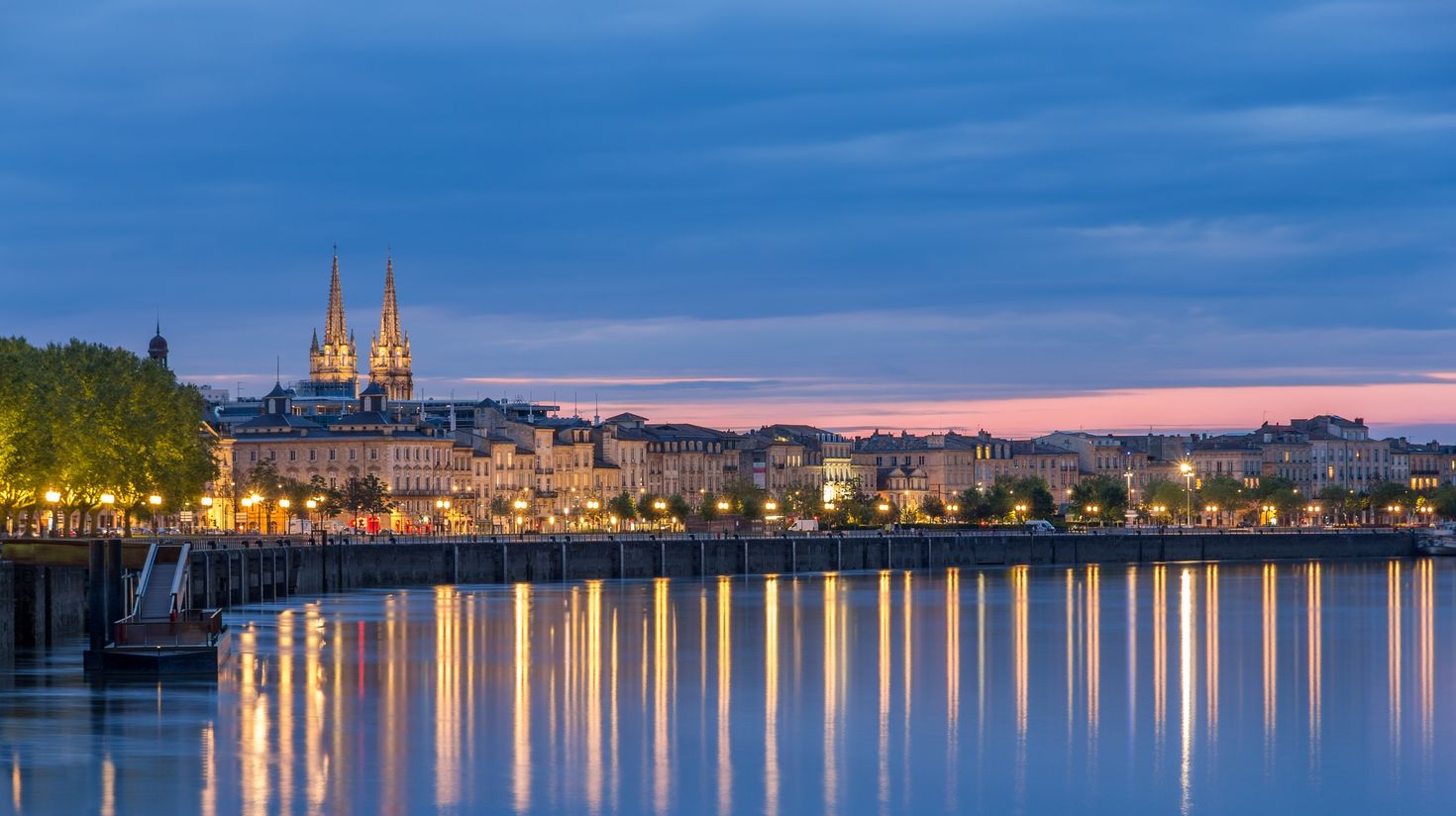 Scenic view of Bordeaux in France in October.