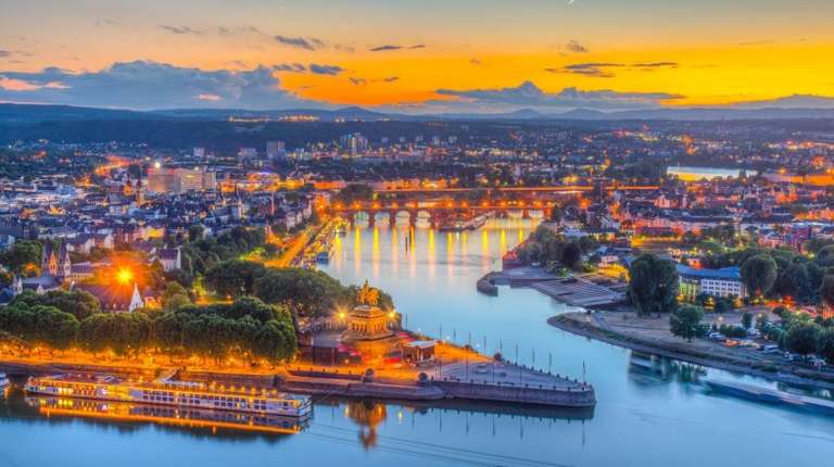 Visit the iconic German Corner in Koblenz during your 8 days in Germany.